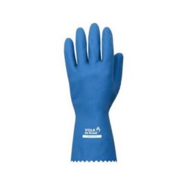 Luva de Segurança Látex Verniz Silver Azul