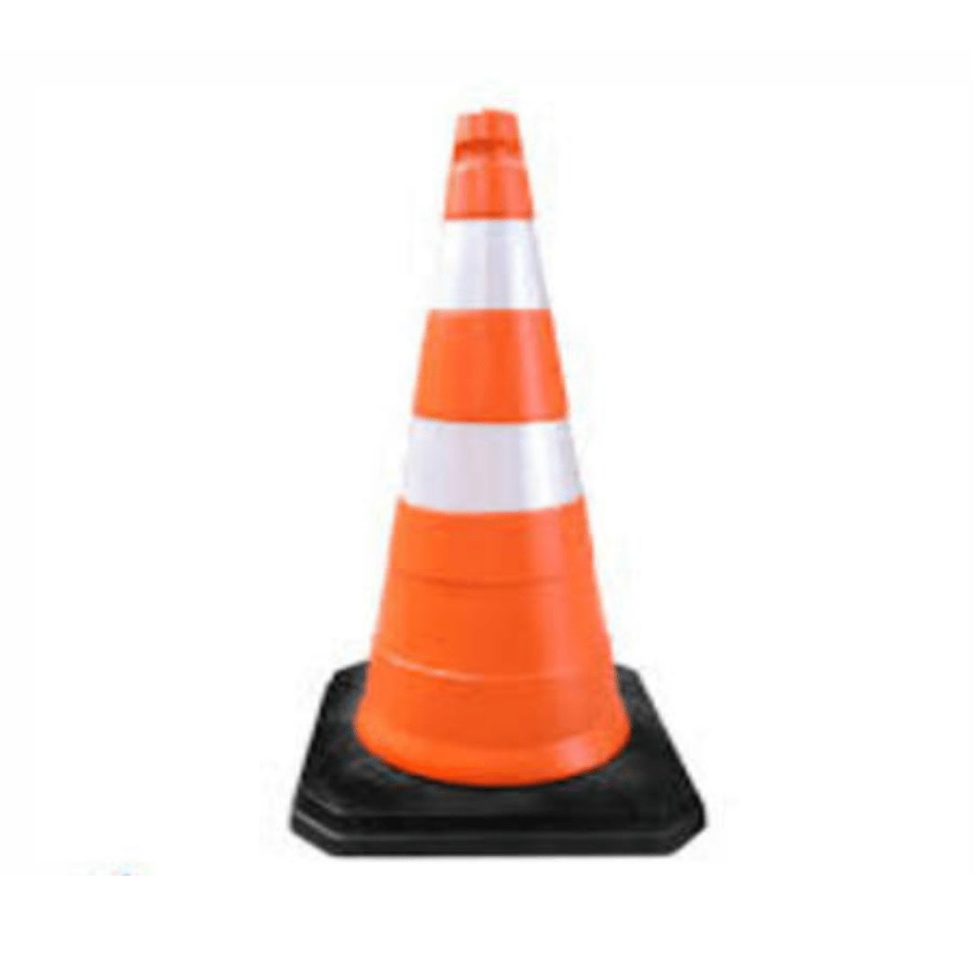 Cone Rígido Com Base Laranja e Branco - Imagem 2