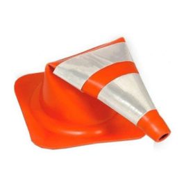 Cone Flexível NBR Laranja e Branco