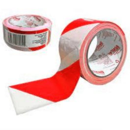Fita Zebrada Vermelho e Branco