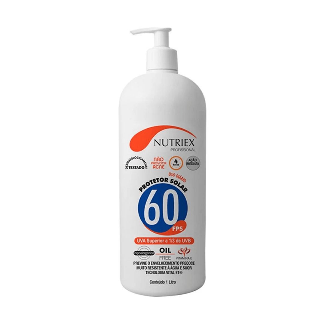 Protetor Solar Profissional FPS 60 1/3 UVA 1 Litro - NUTRIEX