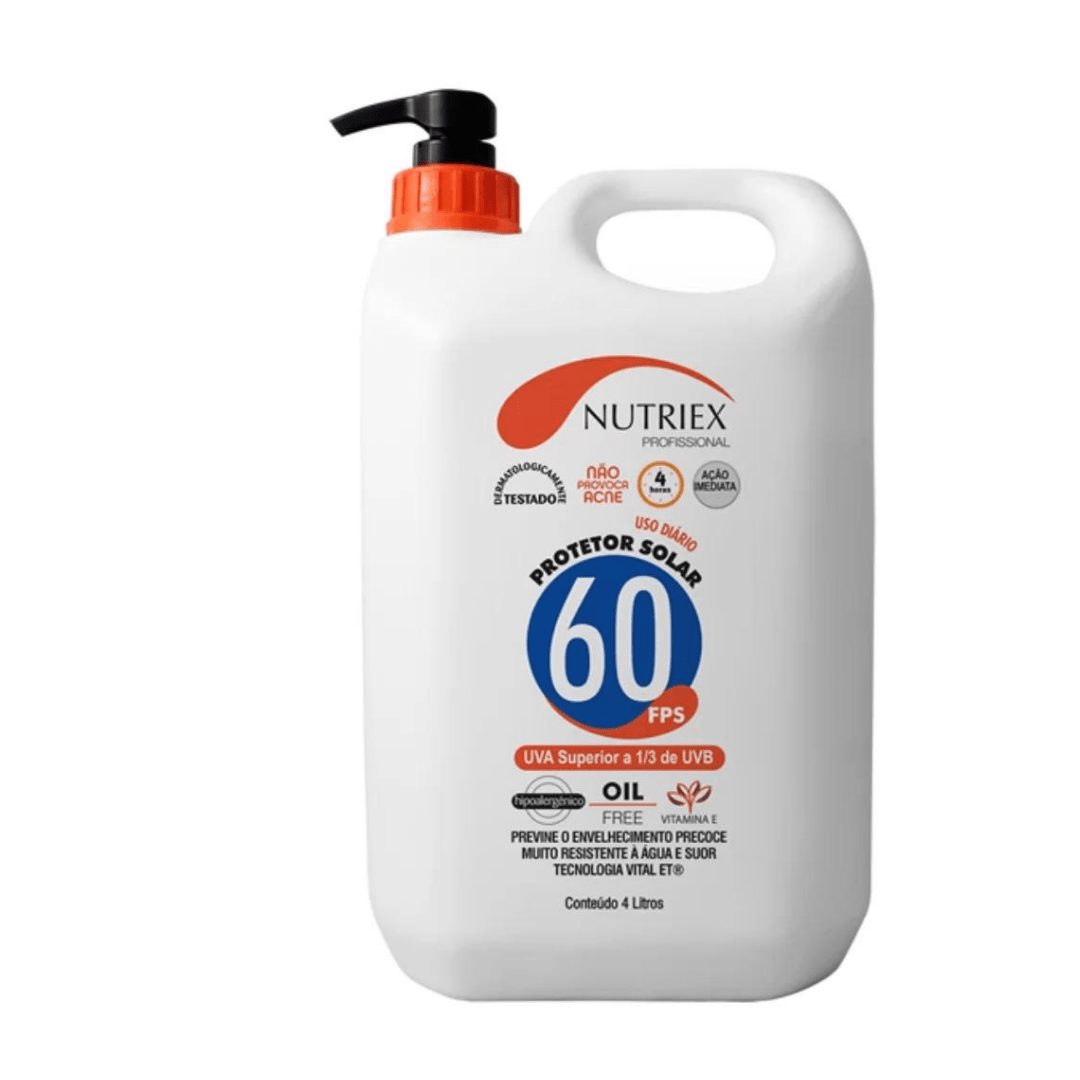 Protetor Solar Profissional FPS 60 1/3 UVA 4 Litro - NUTRIEX