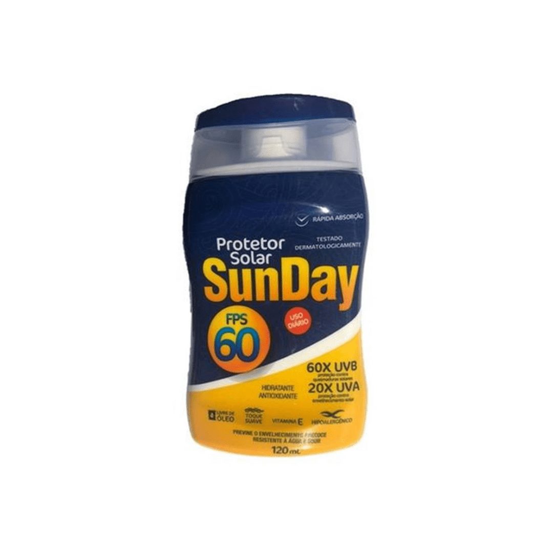 Protetor Solar Sunday Fps 60 120ml Proteção Solar Uva E Uvb