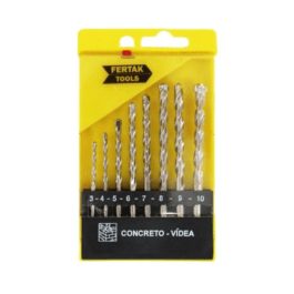 Kit com 8 Brocas para Concreto – Fertak